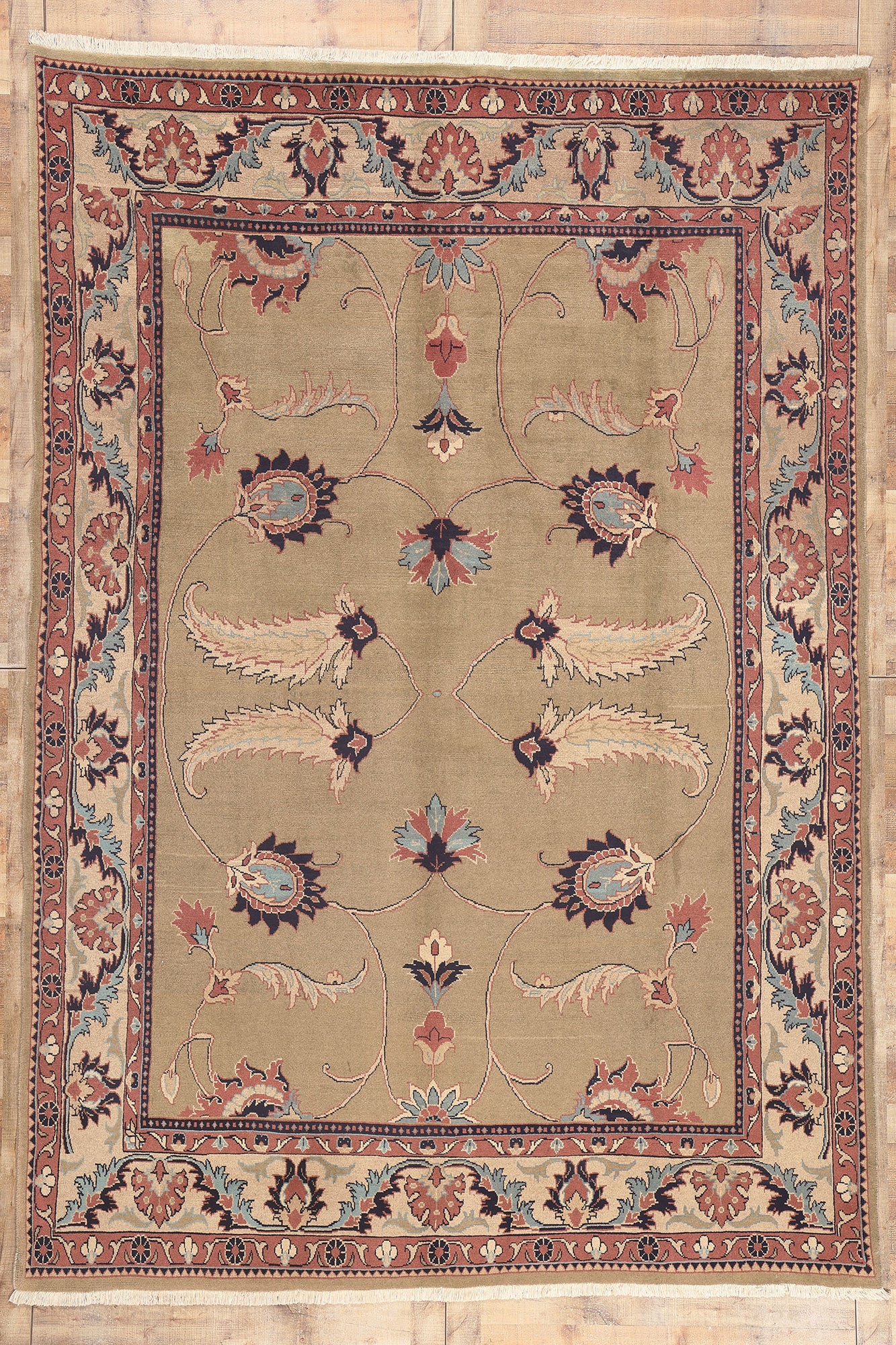 8 x 12 Vintage Persian Mahal Rug 75086