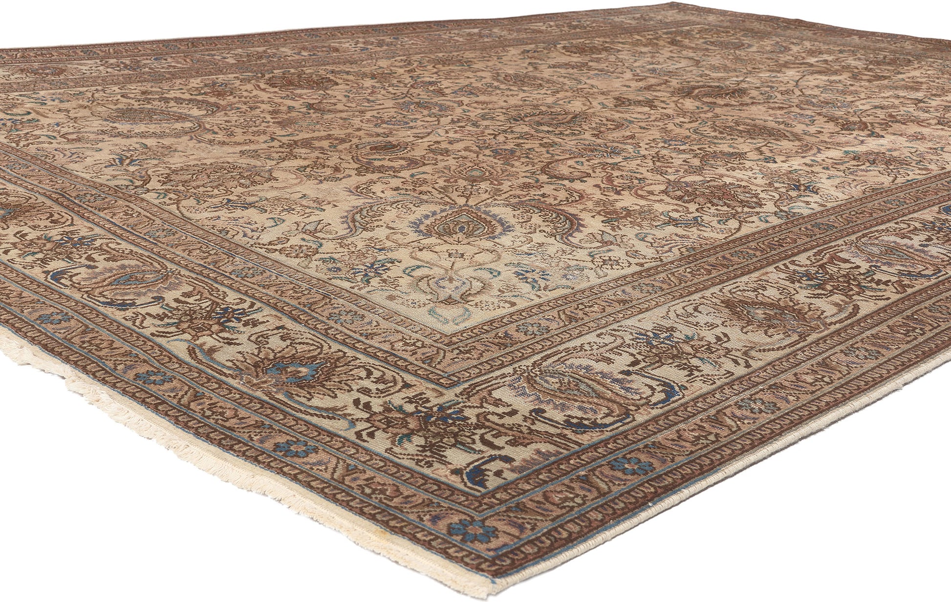 8 x 12 Vintage Persian Tabriz Rug 76734