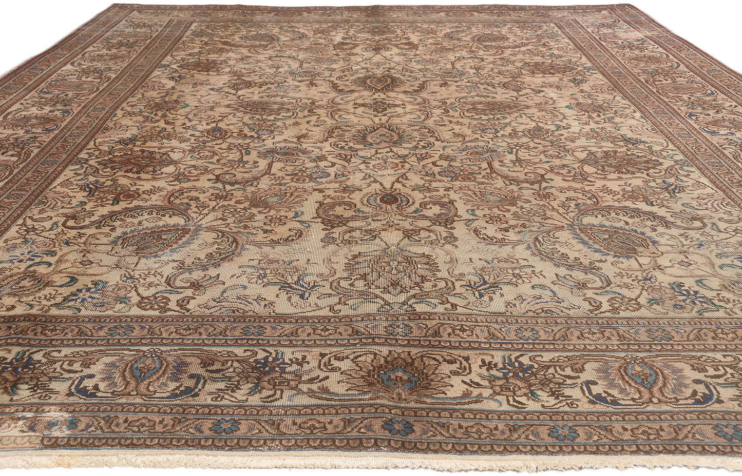 8 x 12 Vintage Persian Tabriz Rug 76734