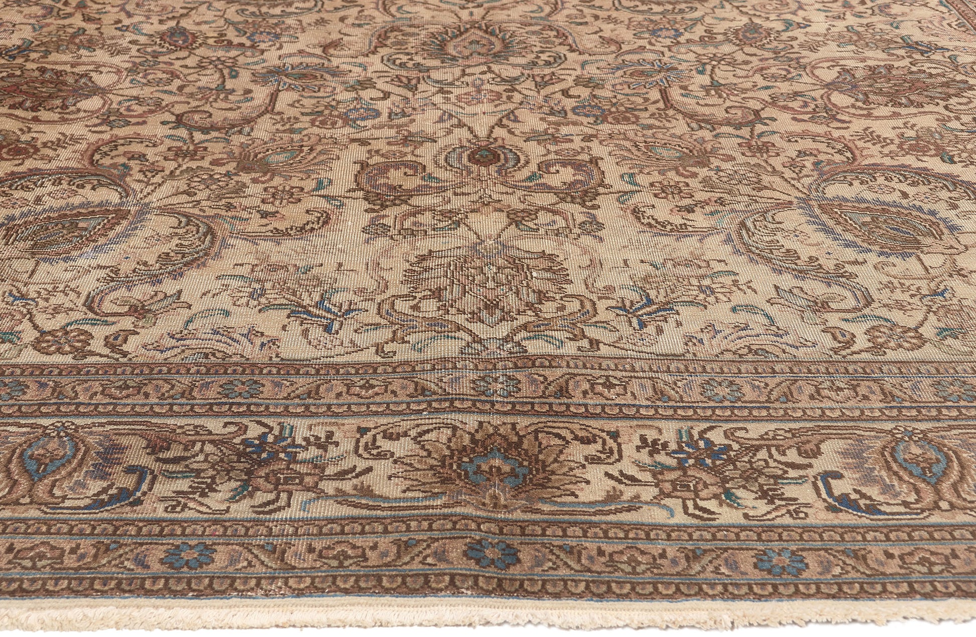 8 x 12 Vintage Persian Tabriz Rug 76734
