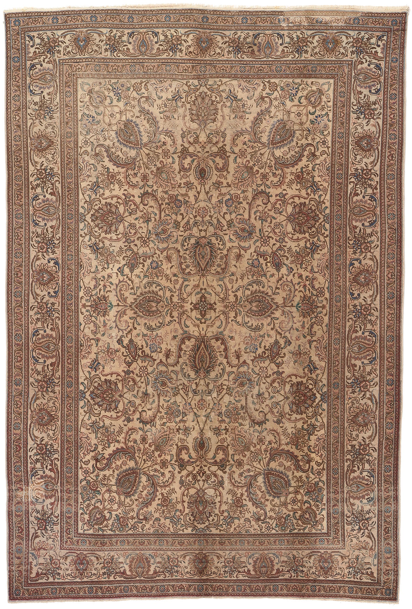 8 x 12 Vintage Persian Tabriz Rug 76734