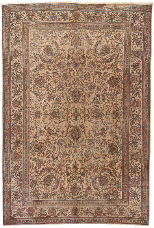 8 x 12 Vintage Persian Tabriz Rug 76734