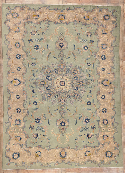 8 x 12 Vintage Persian Kashan Rug 73574