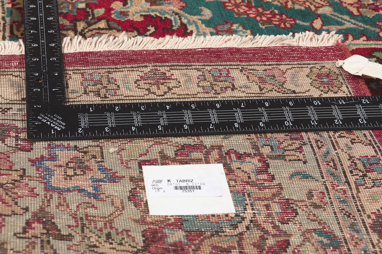 8 x 12 Vintage Persian Tabriz Rug 75351