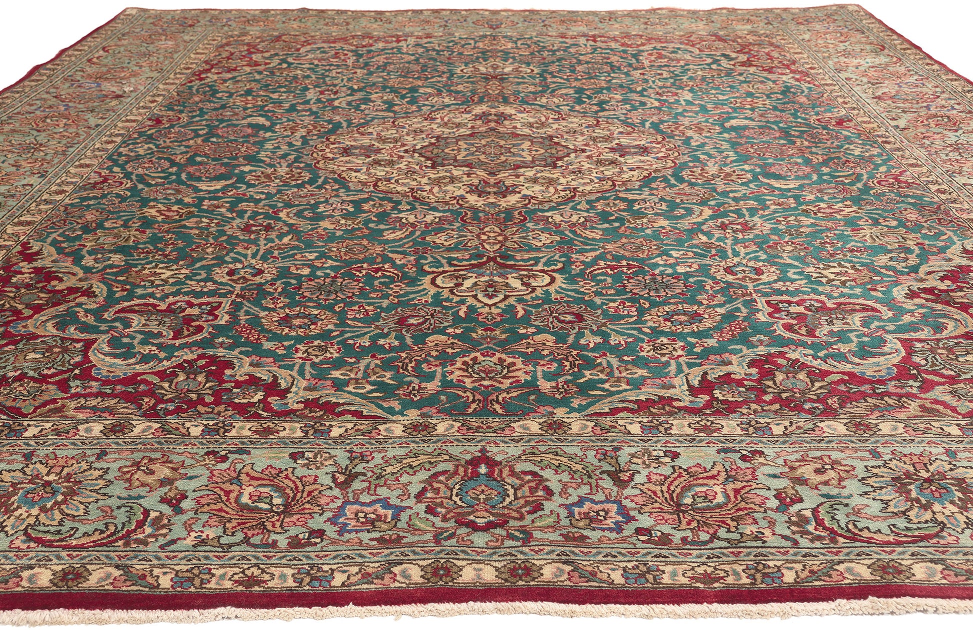 8 x 12 Vintage Persian Tabriz Rug 75351