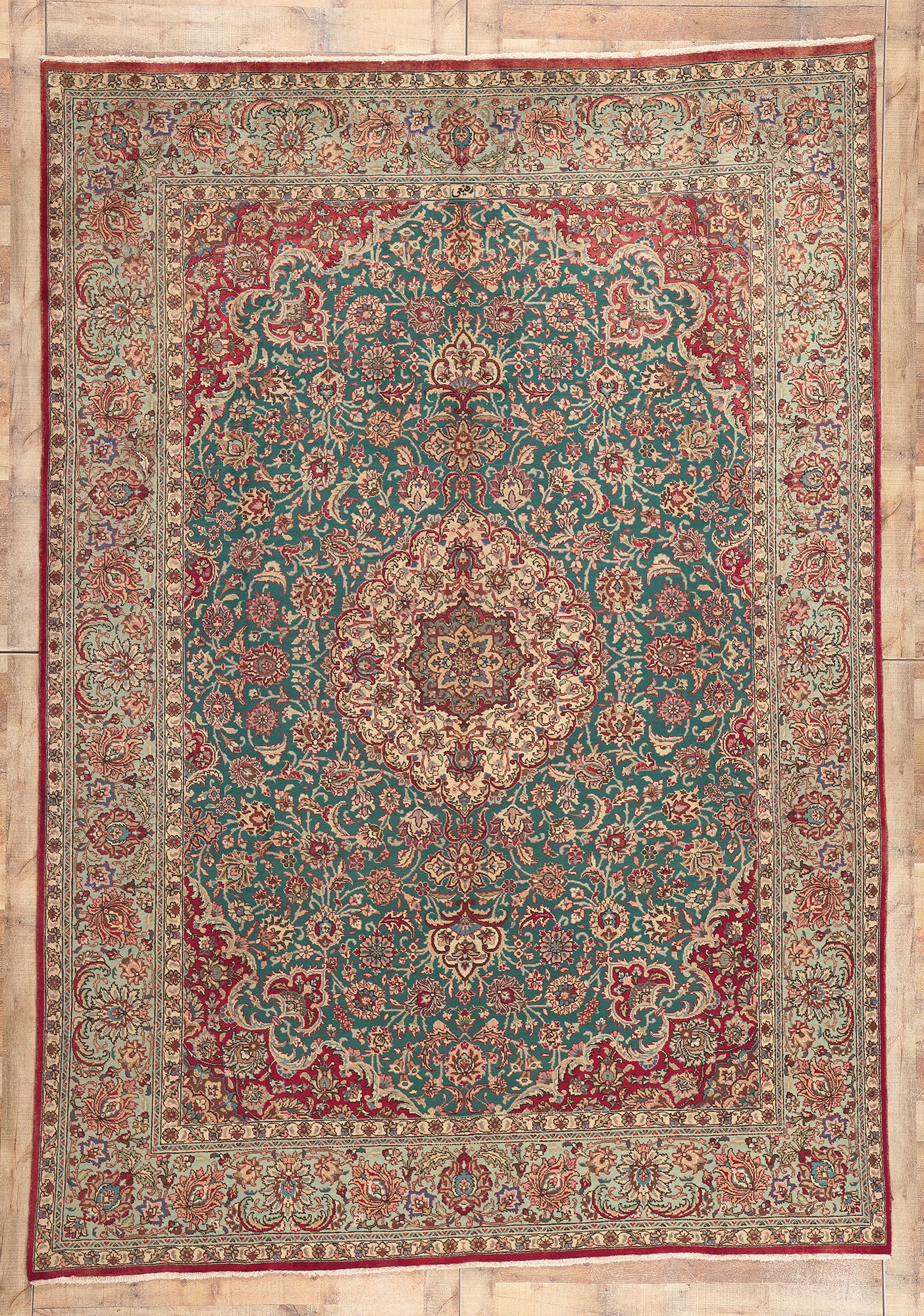 8 x 12 Vintage Persian Tabriz Rug 75351