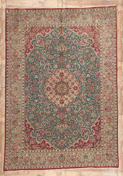 8 x 12 Vintage Persian Tabriz Rug 75351