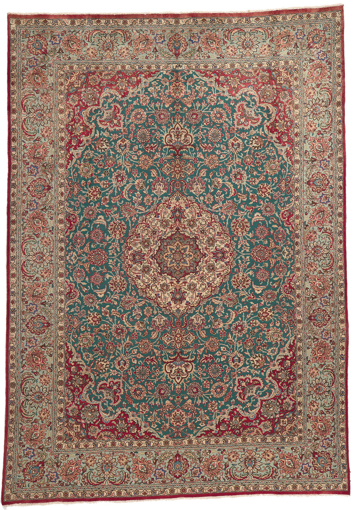 8 x 12 Vintage Persian Tabriz Rug 75351