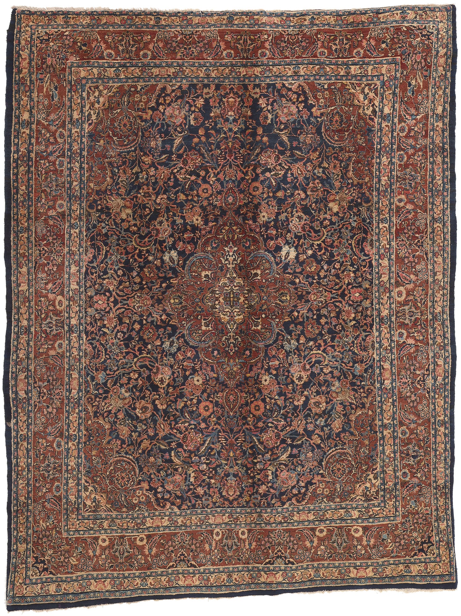 9 x 12 Antique Persian Hamadan Rug 76597