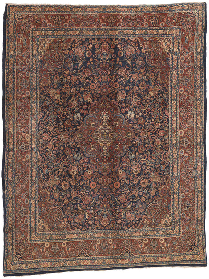 9 x 12 Antique Persian Hamadan Rug 76597