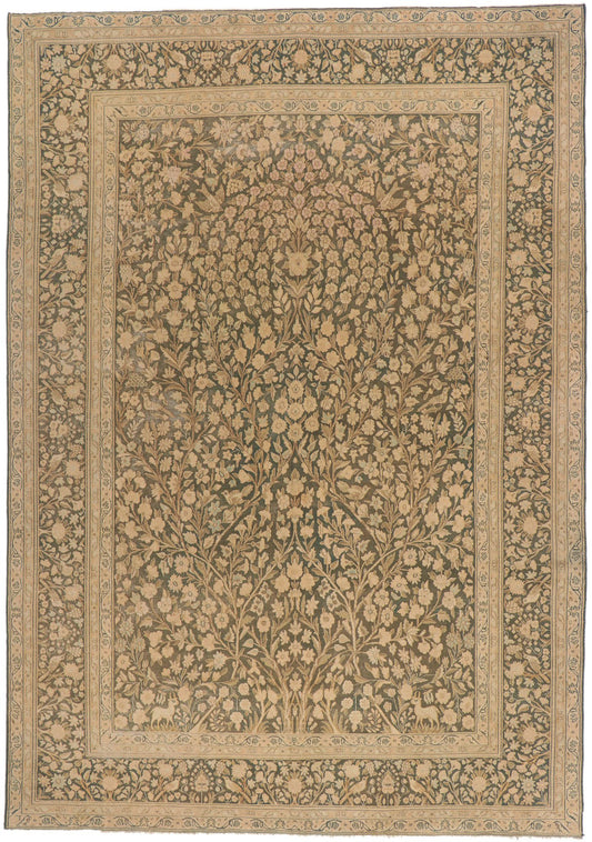 9 x 13 Vintage Persian Tabriz Rug 53731