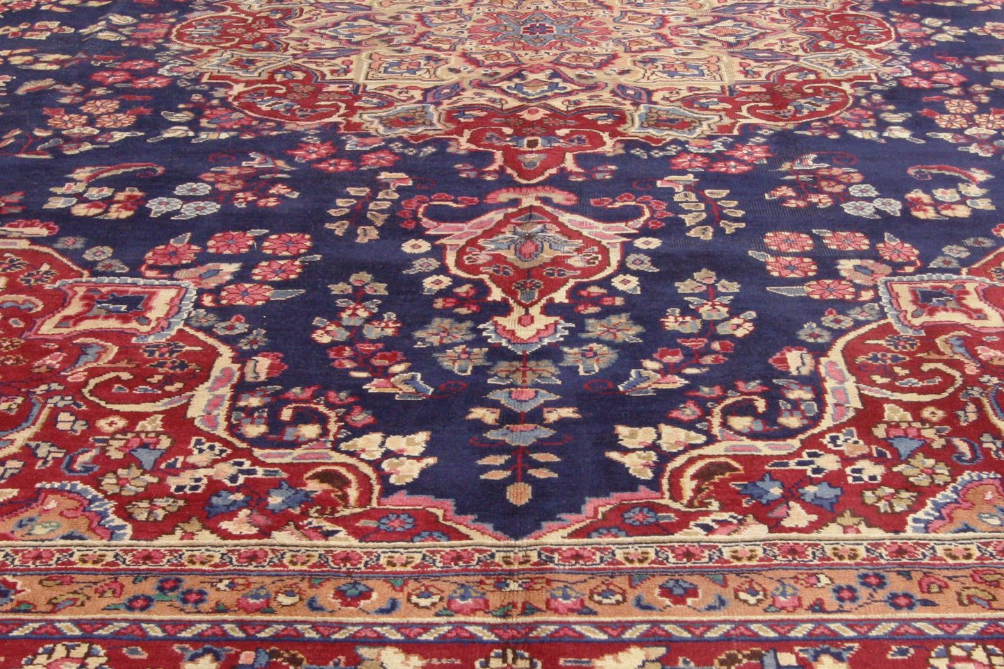 9 x 13 Vintage Persian Mashhad Rug 76253