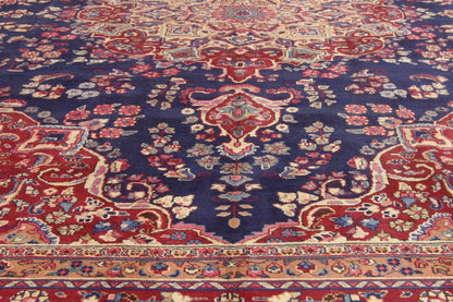 9 x 13 Vintage Persian Mashhad Rug 76253