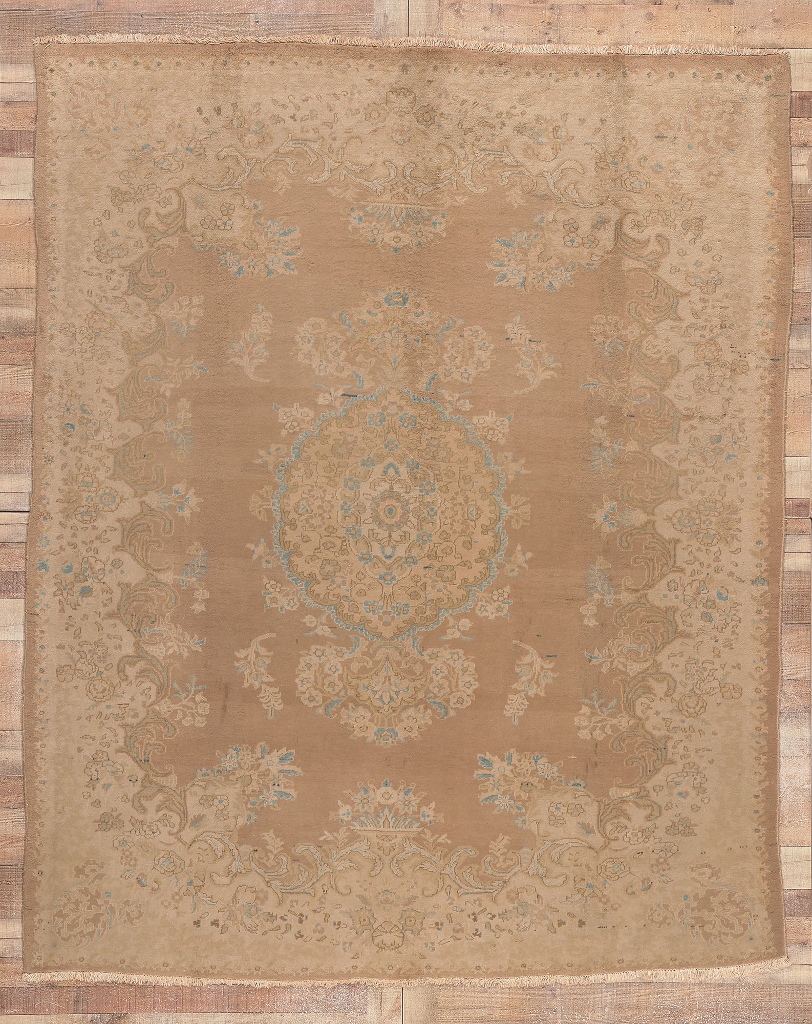 8 x 9 Vintage Persian Sarouk Rug 75606