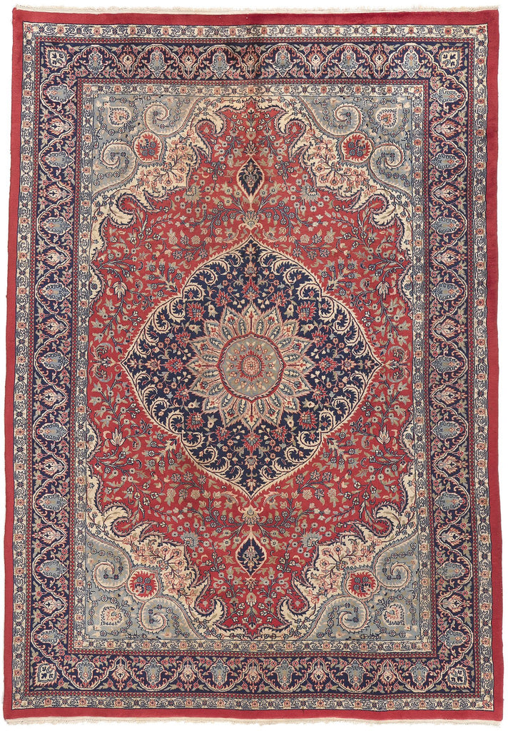 8 x 11 Vintage Indian Tabriz Rug 74404