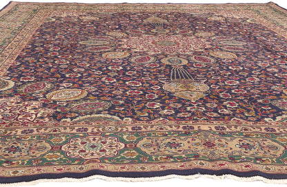 10 x 13 Vintage Persian Tabriz Rug 60714