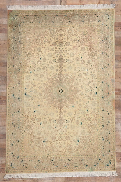 7 x 10 Vintage Persian Tabriz Rug 76976