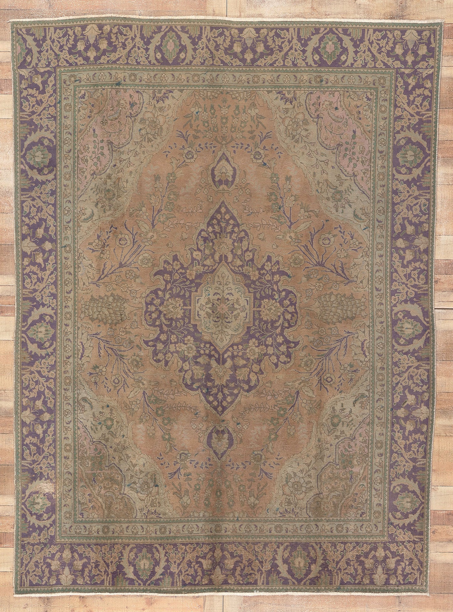 7 x 10 Antique Persian Tabriz Rug 74850