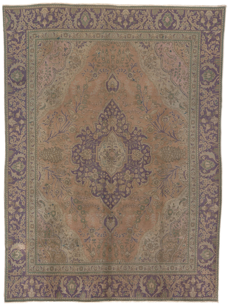 7 x 10 Antique Persian Tabriz Rug 74850
