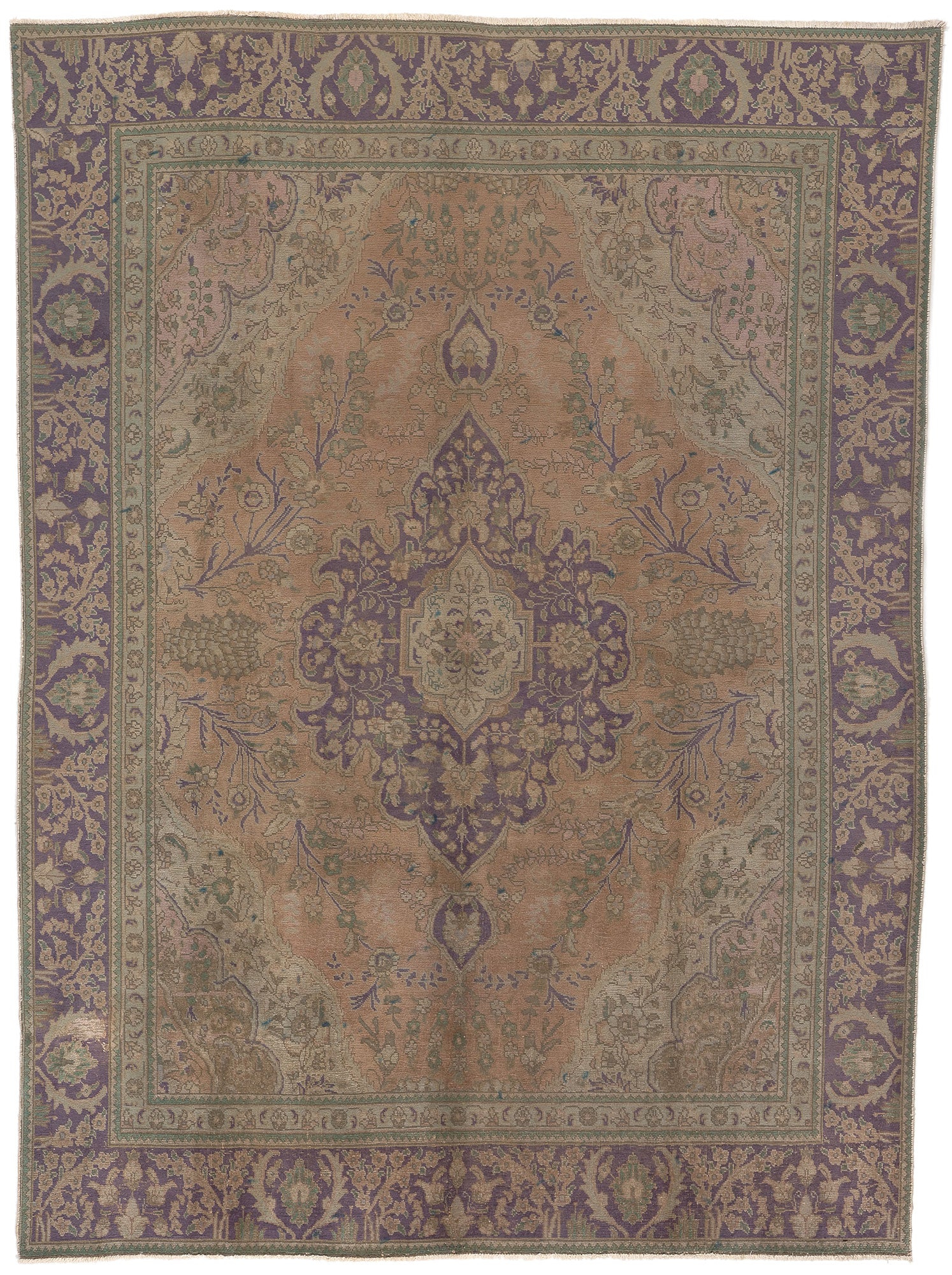 7 x 10 Antique Persian Tabriz Rug 74850