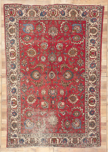 7 x 11 Vintage Persian Tabriz Rug 78237