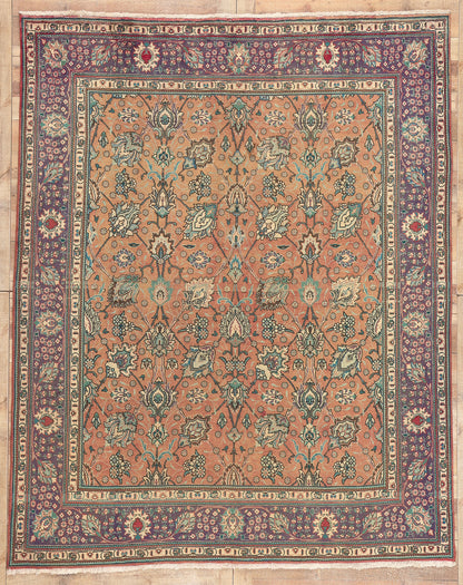 8 x 10 Vintage Persian Tabriz Rug 75505