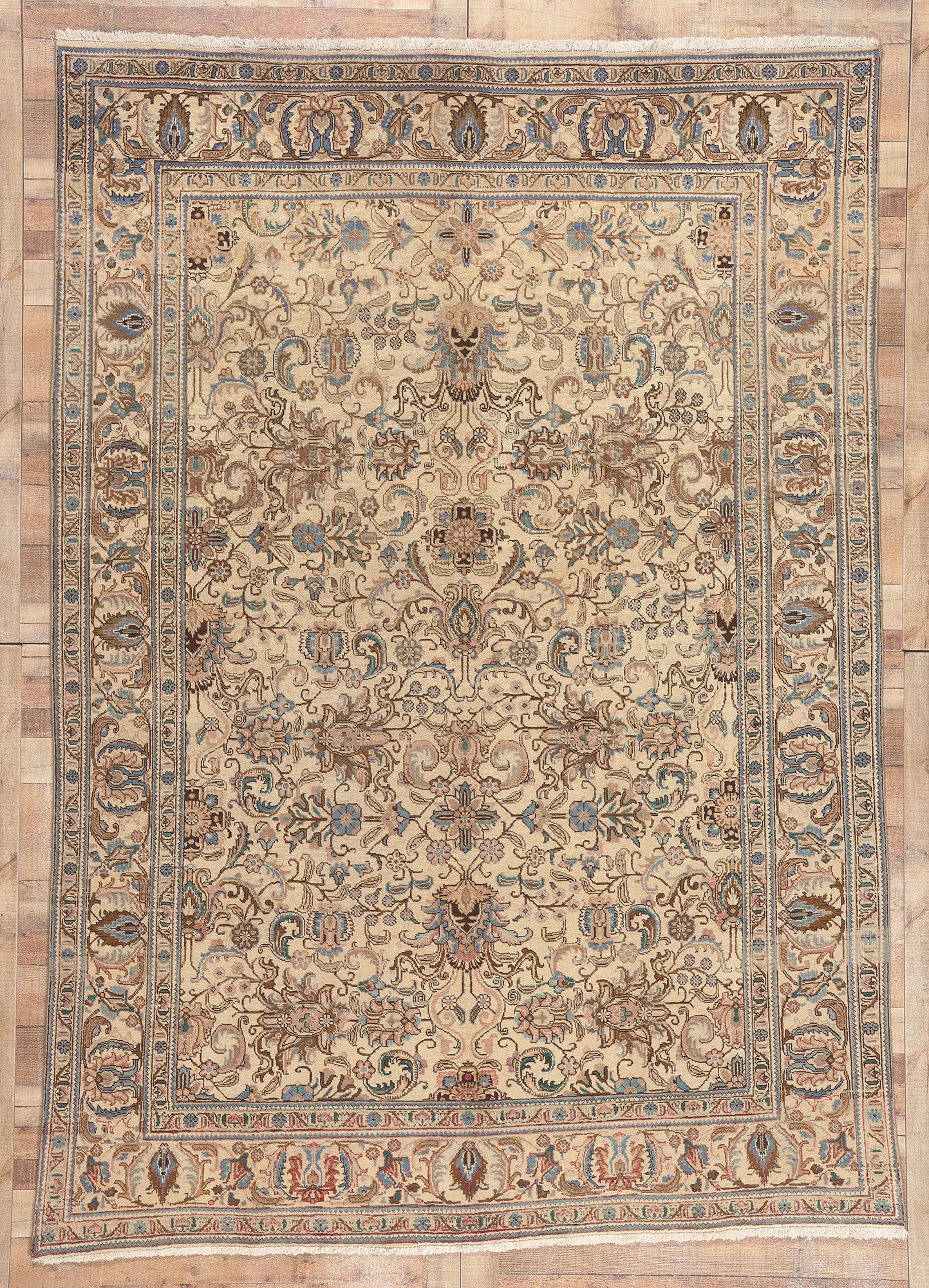 8 x 11 Vintage Persian Tabriz Rug 75518