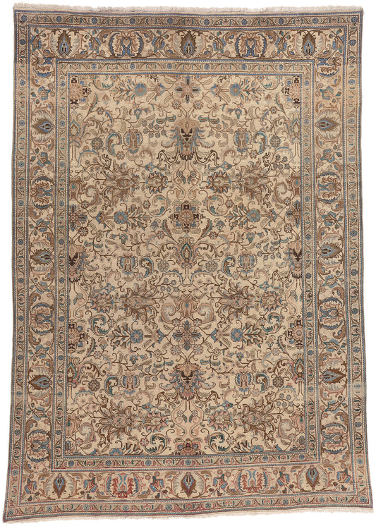8 x 11 Vintage Persian Tabriz Rug 75518