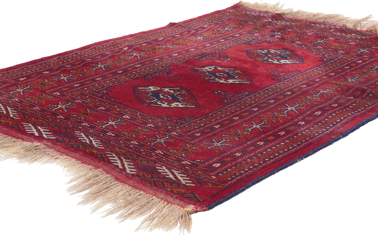 3 x 4 Vintage Persian Turkoman Rug 78705