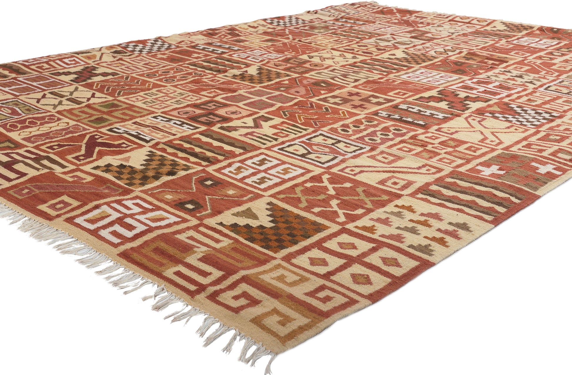 6 x 8 Vintage Peruvian Kilim Rug 78624