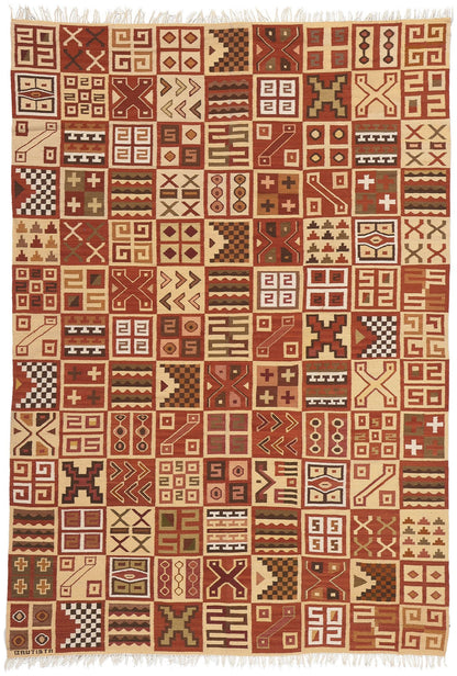 6 x 8 Vintage Peruvian Kilim Rug 78624
