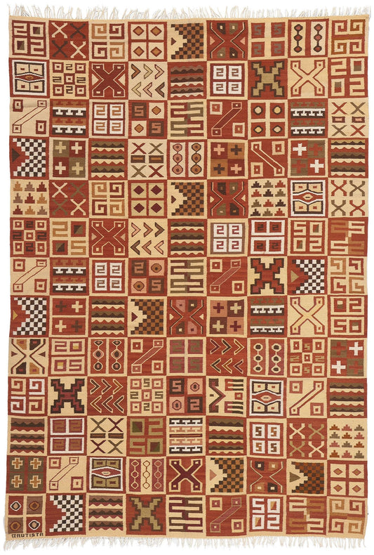 6 x 8 Vintage Peruvian Kilim Rug 78624
