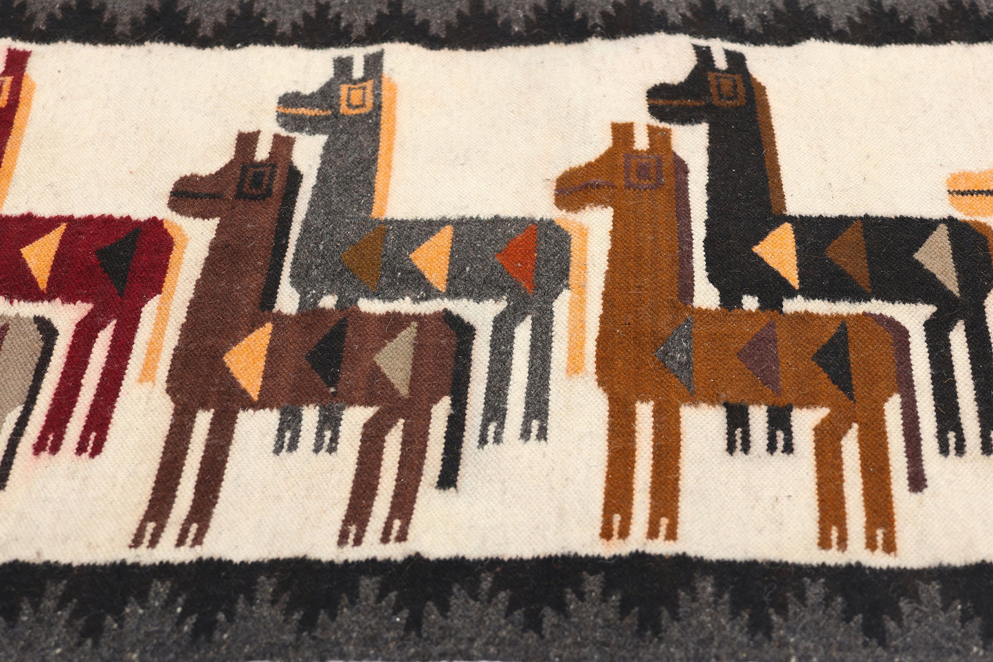 2 x 3 Vintage Peruvian Alpaca Pictorial Rug 78751