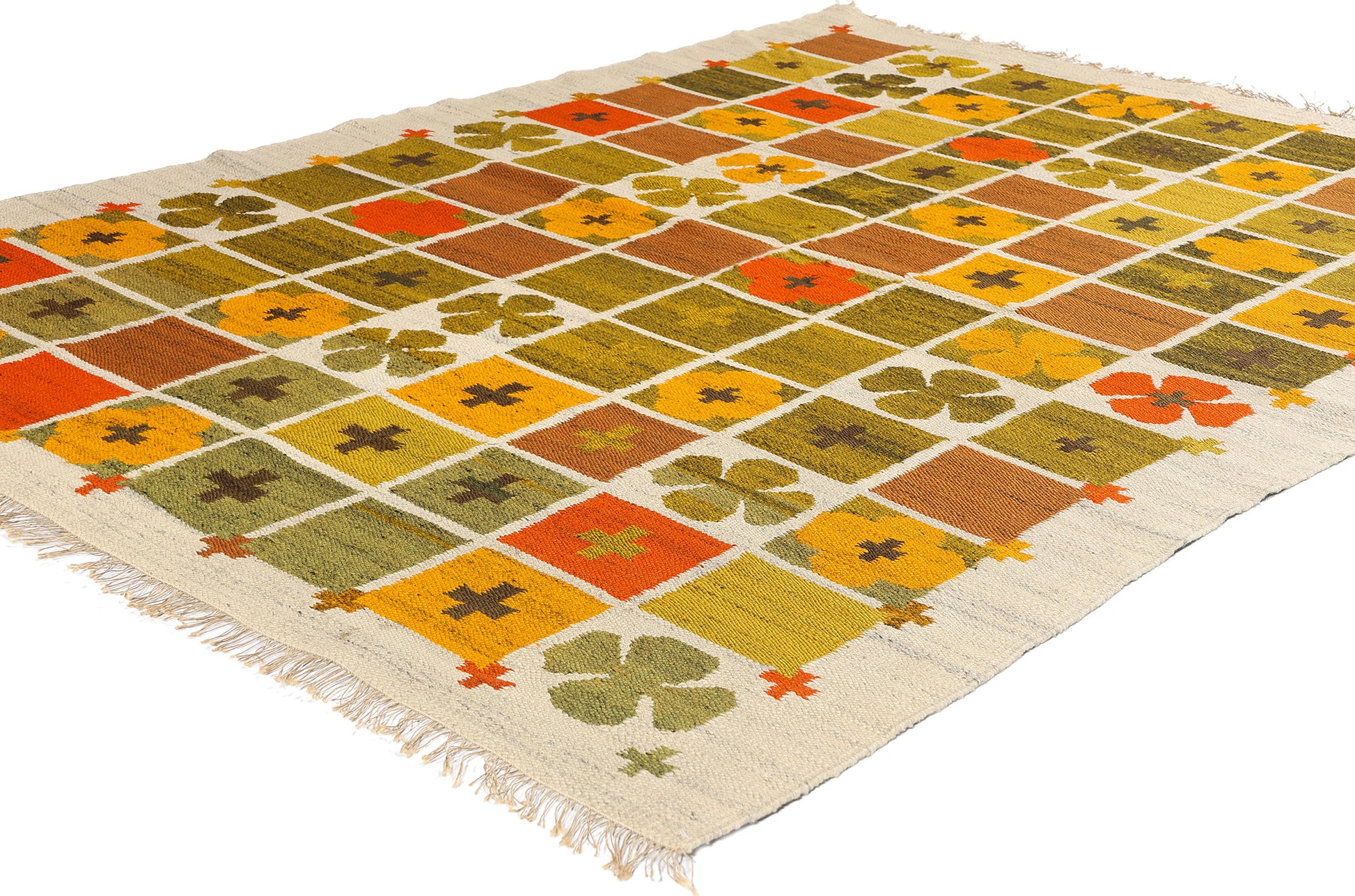 5 x 6 Nordiska Kompaniet Vintage Polish Rollakan Rug 78280