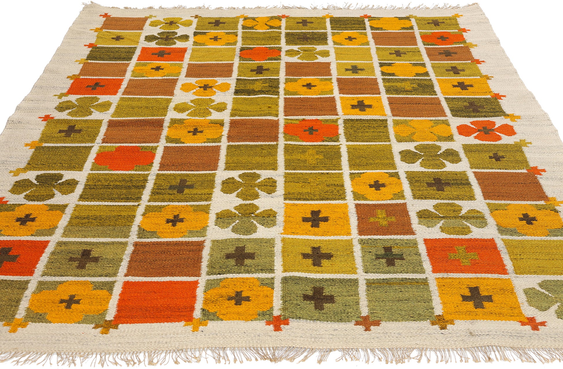 5 x 6 Nordiska Kompaniet Vintage Polish Rollakan Rug 78280
