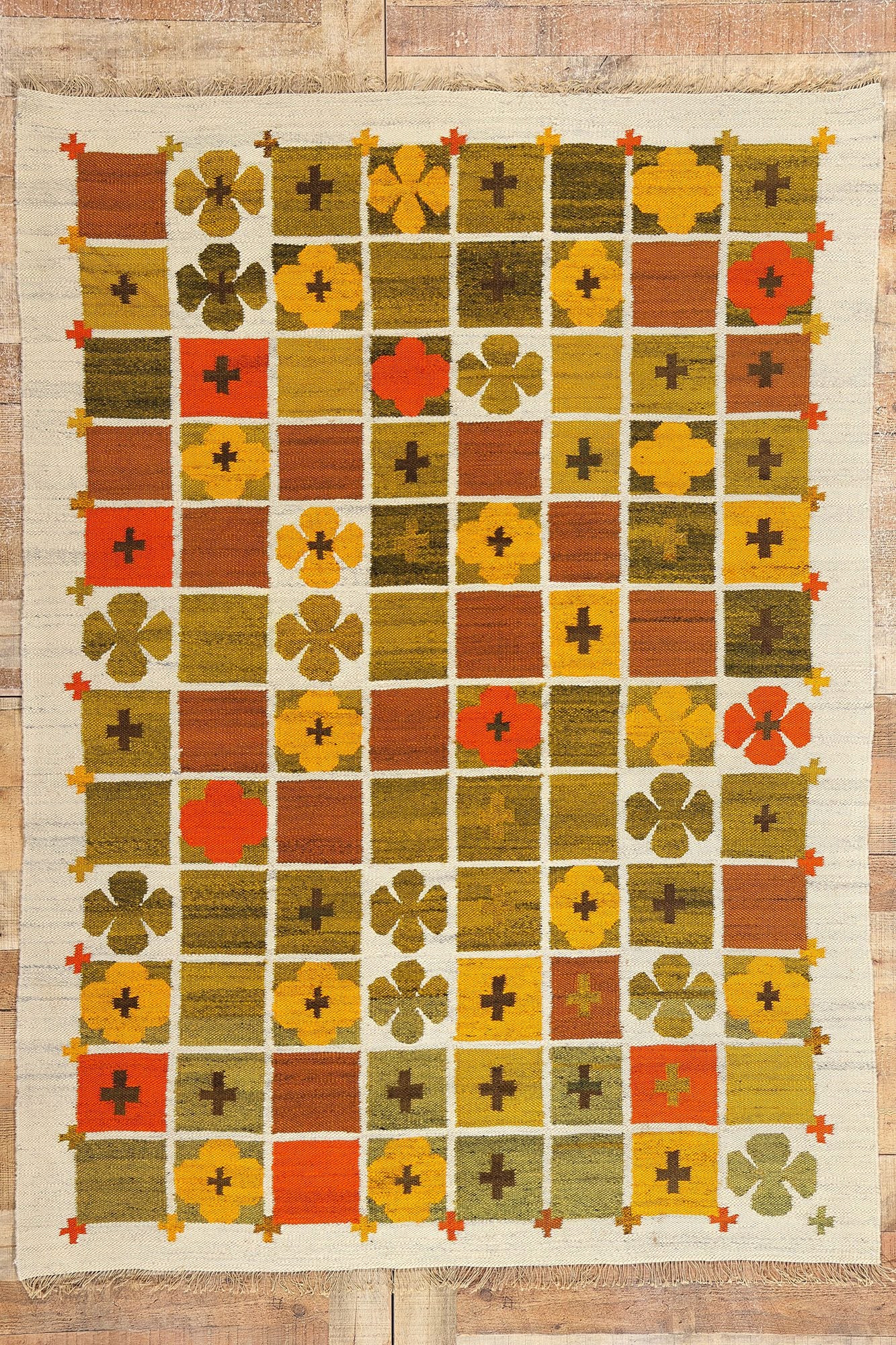 5 x 6 Nordiska Kompaniet Vintage Polish Rollakan Rug 78280
