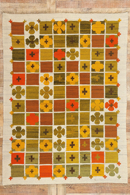 5 x 6 Nordiska Kompaniet Vintage Polish Rollakan Rug 78280
