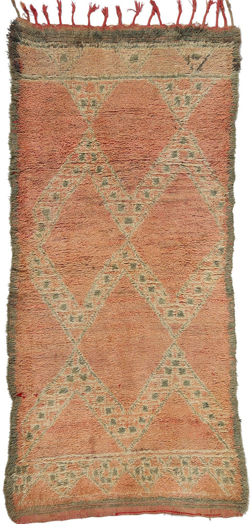 4 x 8 Vintage Pink Boujad Moroccan Rug 21838