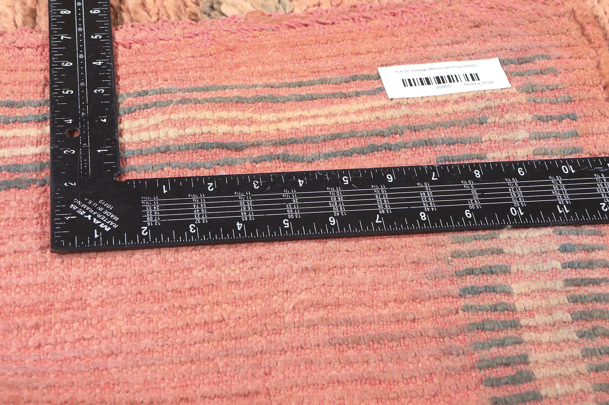 6 x 12 Vintage Pink Boujad Moroccan Rug 20950