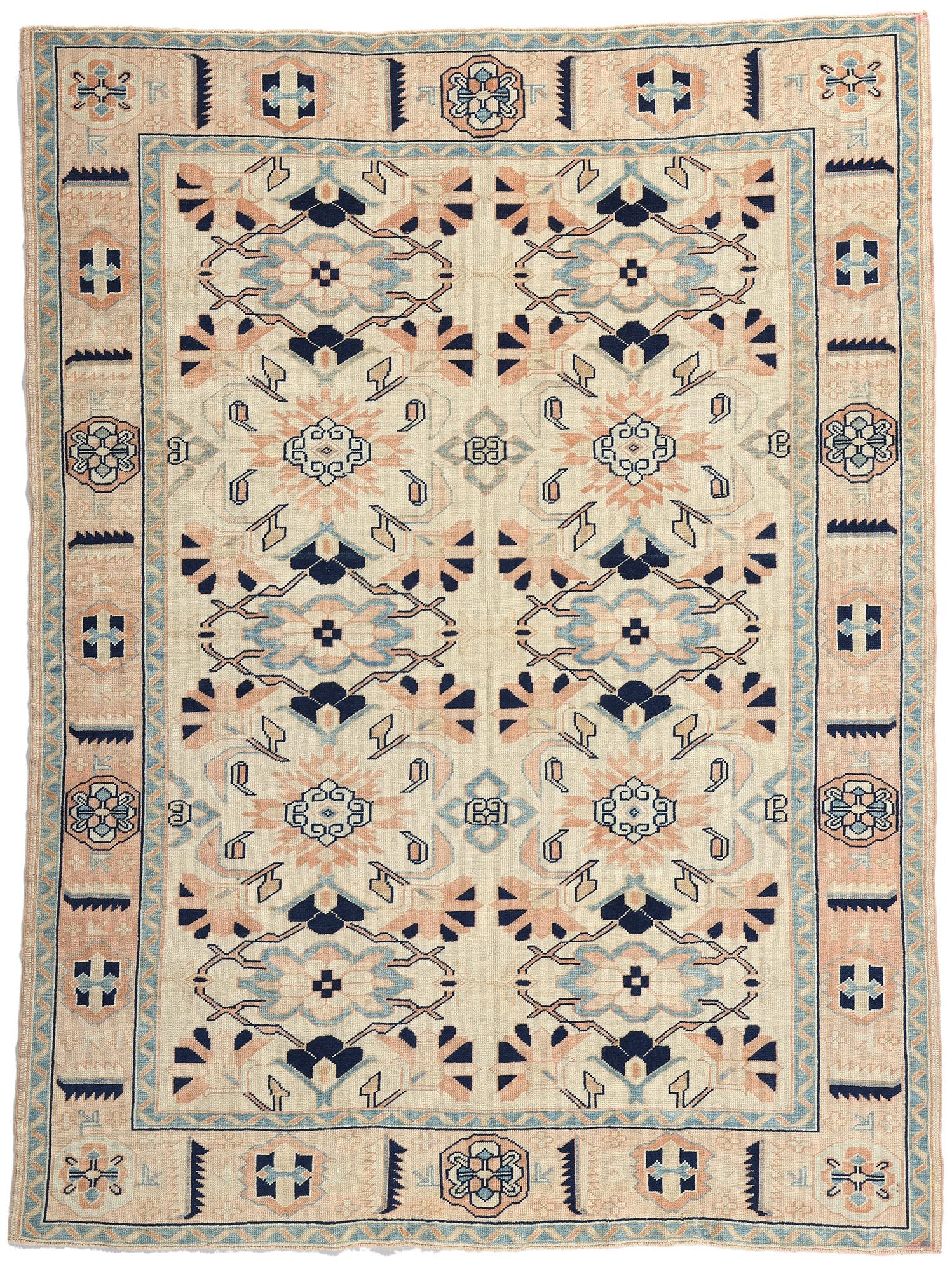 5 x 7 Vintage Pink Turkish Oushak Rug 53935