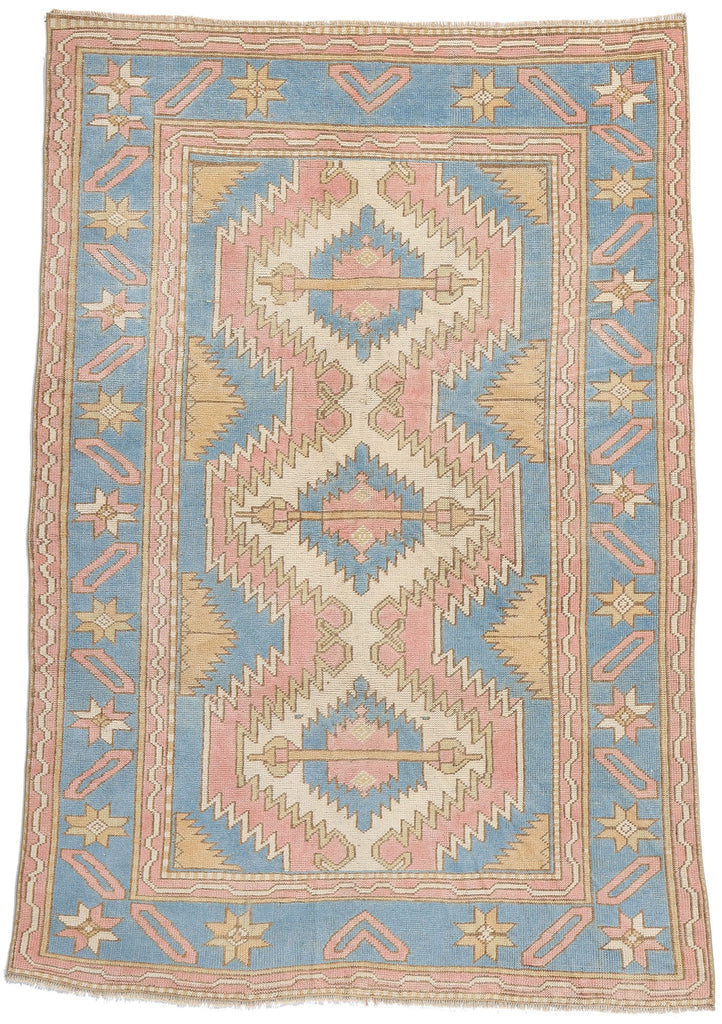 5 x 7 Vintage Pink Turkish Oushak Rug 53939