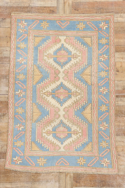 5 x 7 Vintage Pink Turkish Oushak Rug 53939