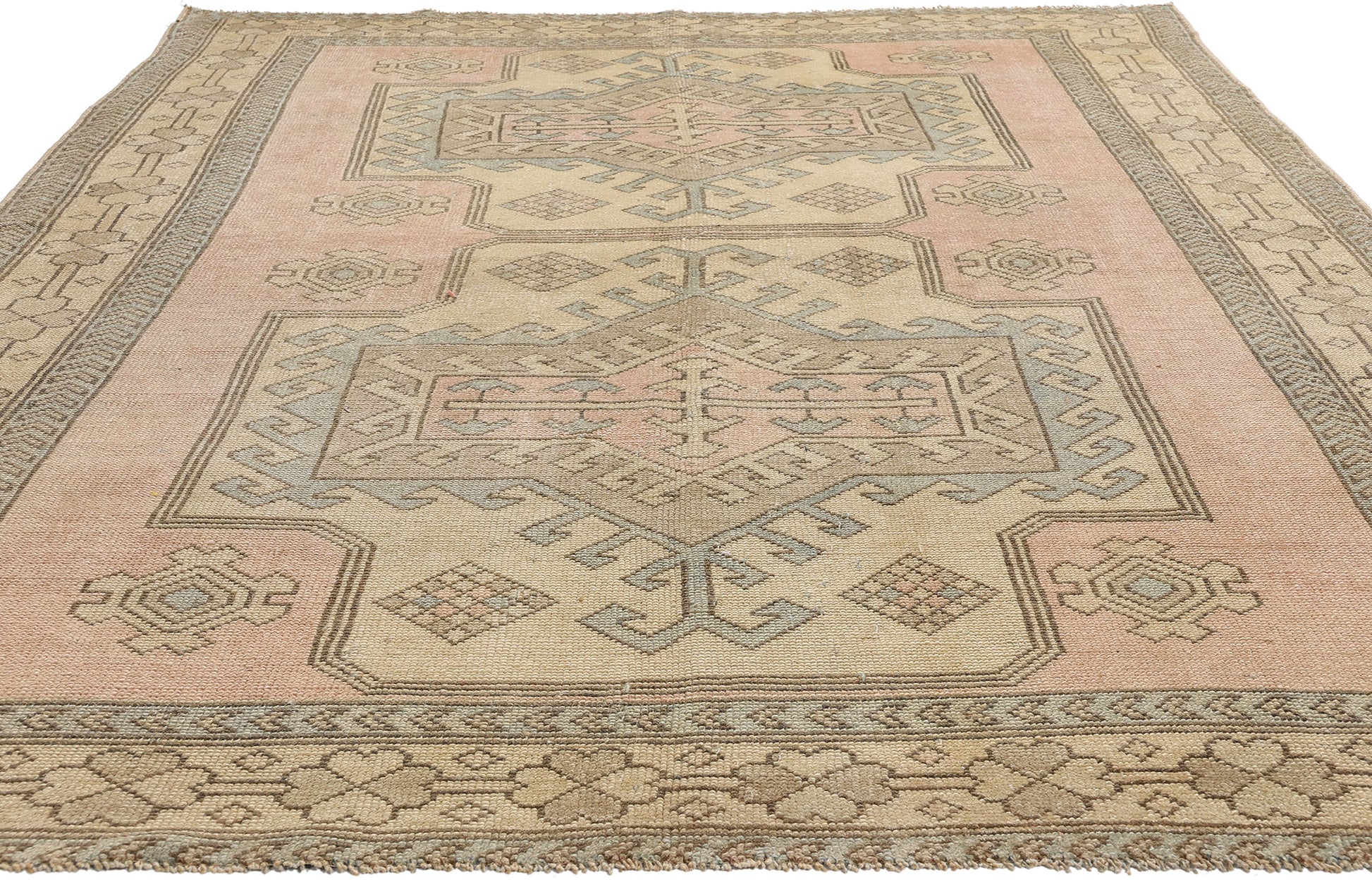5 x 8 Vintage Pink Persian Hamadan Rug 53941