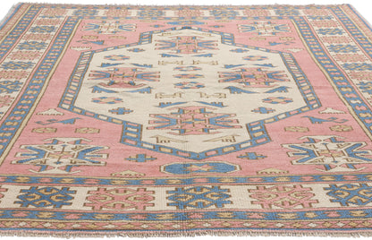 6 x 8 Vintage Pink Persian Hamadan Rug 53944