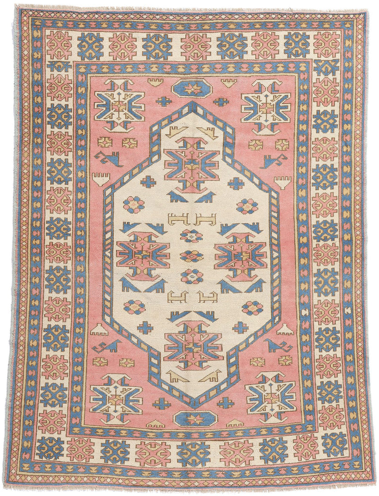 6 x 8 Vintage Pink Persian Hamadan Rug 53944