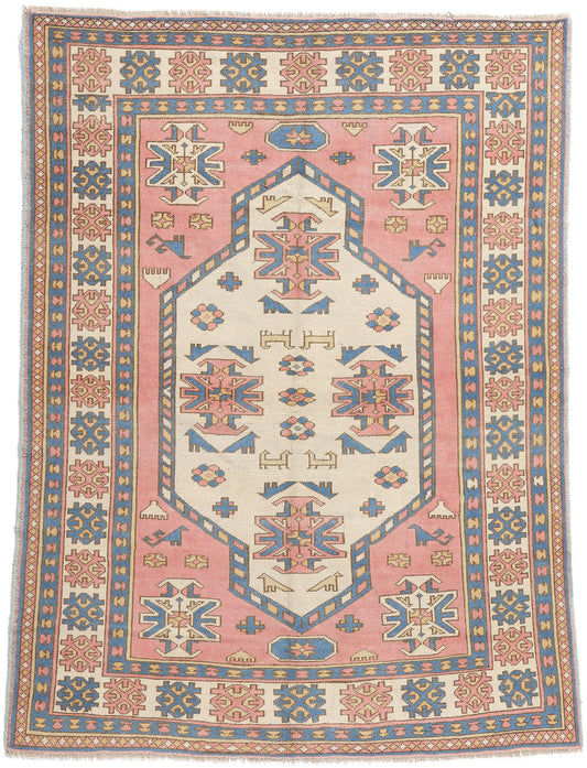 6 x 8 Vintage Pink Persian Hamadan Rug 53944