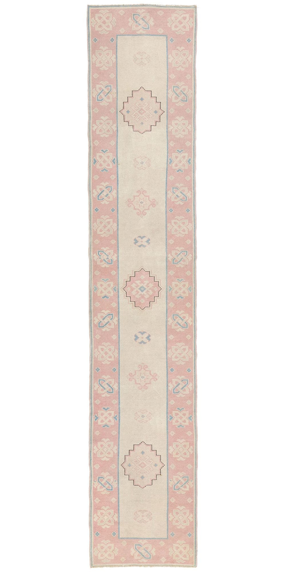 2 x 12 Vintage Pink Persian Hamadan Rug 53942