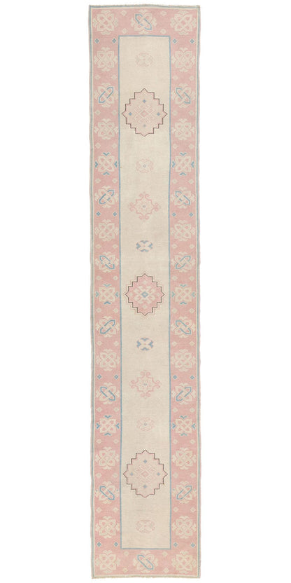 2 x 12 Vintage Pink Persian Hamadan Rug 53942