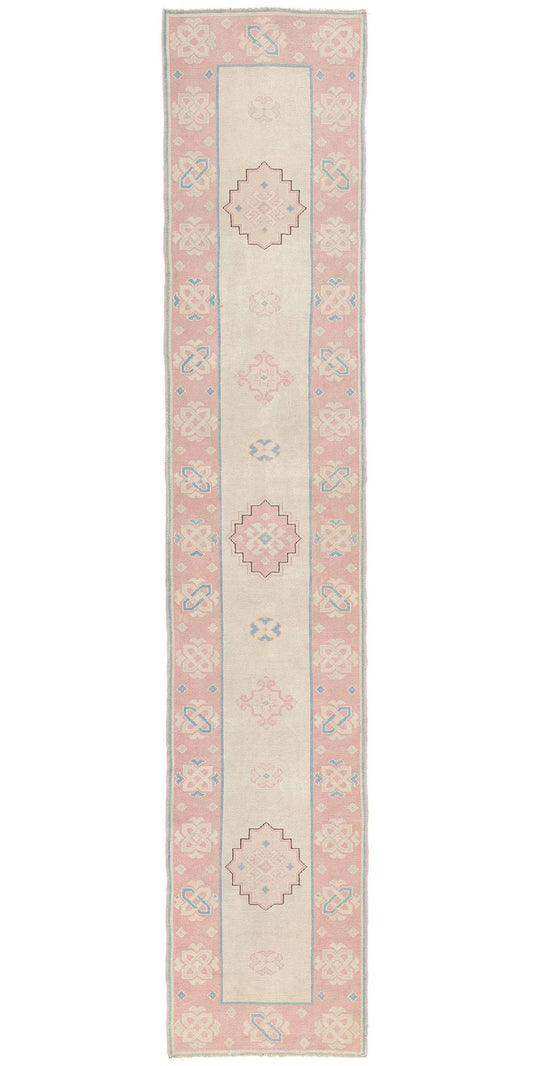 2 x 12 Vintage Pink Persian Hamadan Rug 53942