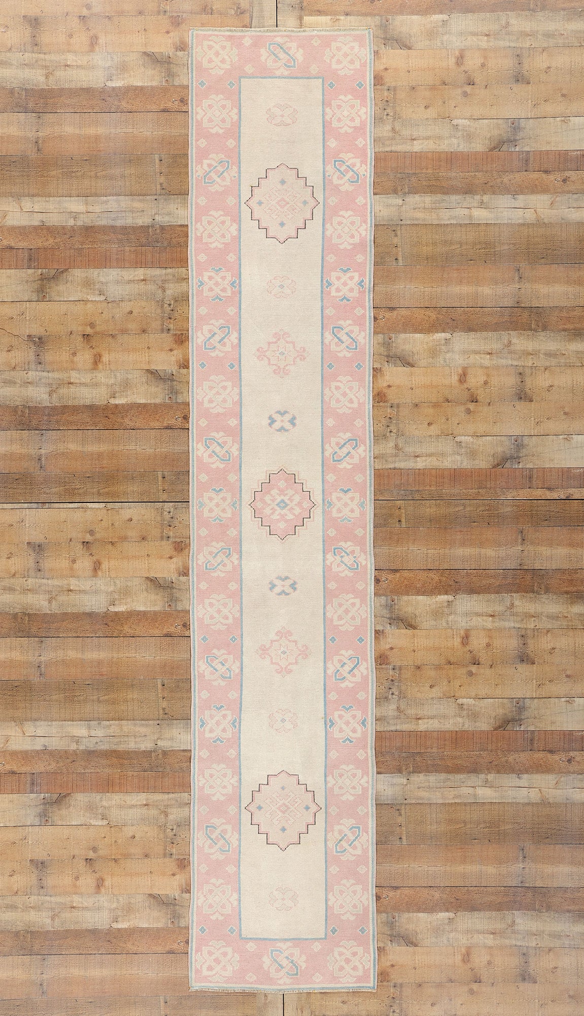 2 x 12 Vintage Pink Persian Hamadan Rug 53942